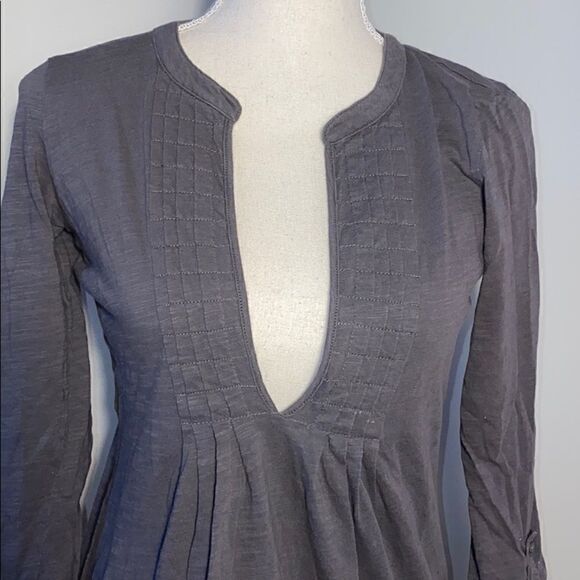 Ann Taylor Loft Cotton Dark Grey Top - Picture 4 of 7